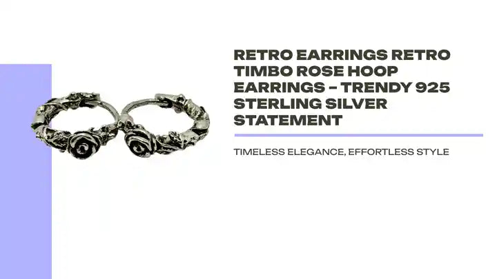 retro earrings Retro Timbo Rose Hoop Earrings – Trendy 925 Sterling Silver Statement by@Outfy