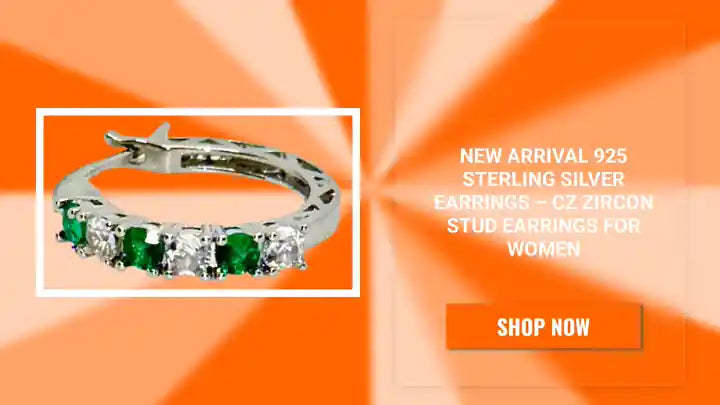 New Arrival 925 sterling silver earrings – CZ Zircon Stud Earrings for Women by@Outfy