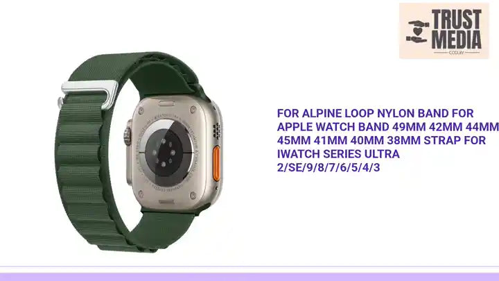 For Alpine Loop Nylon Band for Apple Watch Band 49mm 42mm 44mm 45mm 41mm 40mm 38mm Strap for iWatch Series Ultra 2/SE/9/8/7/6/5/4/3 by@Outfy