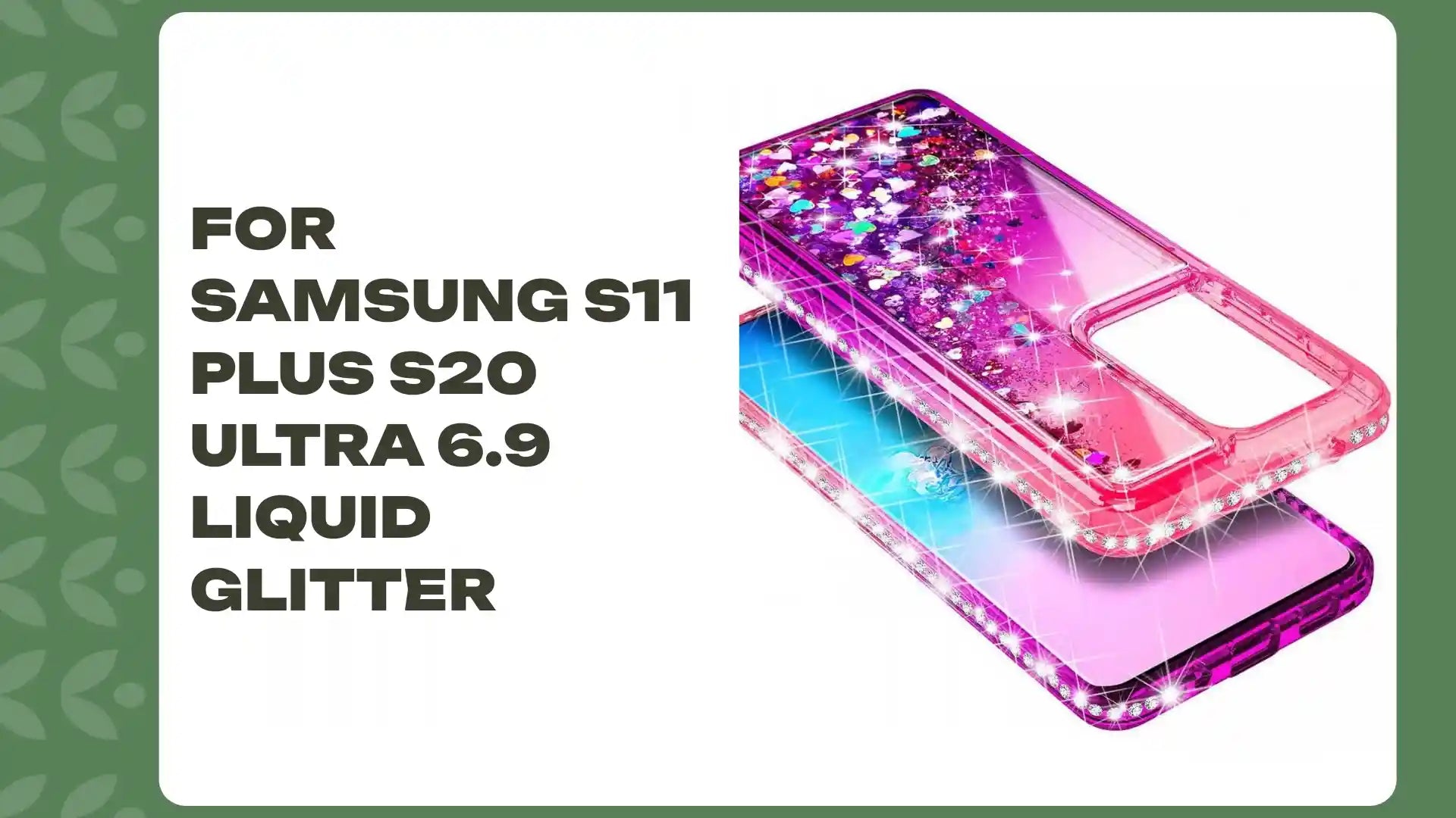For Samsung S11 Plus S20 Ultra 6.9 Liquid Glitter by@Outfy