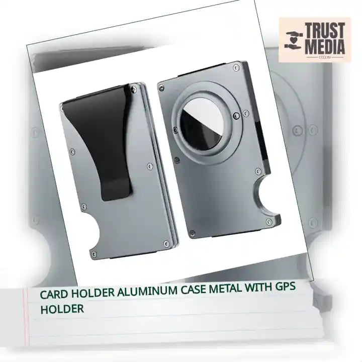 Card Holder Aluminum Case Metal with GPS Holder by@Outfy