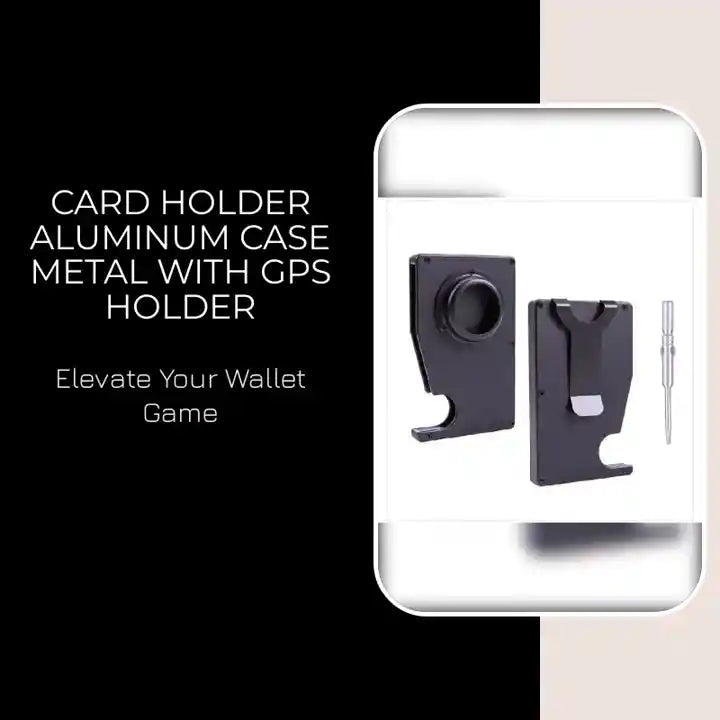 Card Holder Aluminum Case Metal with GPS Holder by@Outfy