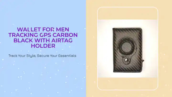 Wallet For Men Tracking GPS Carbon Black with Airtag Holder by@Outfy