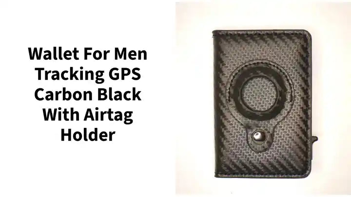 Wallet For Men Tracking GPS Carbon Black with Airtag Holder by@Outfy