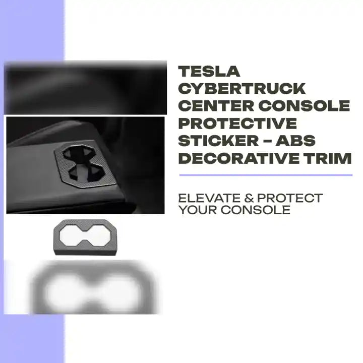 Tesla Cybertruck Center Console Protective Sticker – ABS Decorative Trim by@Outfy