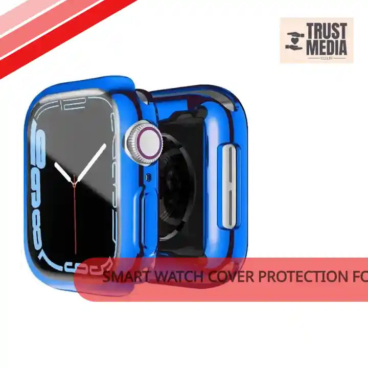 Smart watch cover Protection For Screen Protector For Apple Watch Case iwatch Rubber Wearable Smart Watch Protection Blue by@Outfy