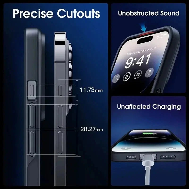 Matte Magnetic Wireless Charging Case for iPhone