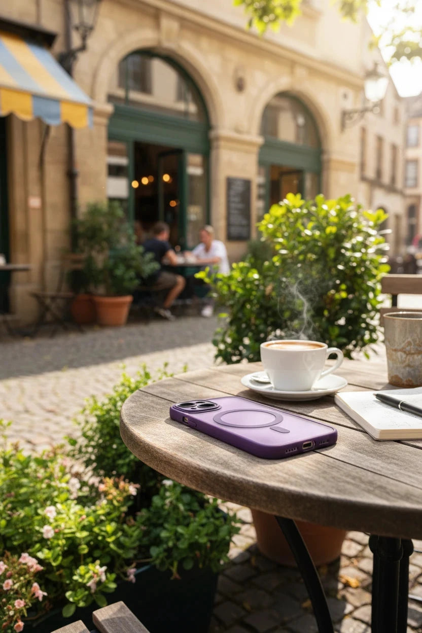 shockproof phone case For Phone Armor Magnetic Wireless Charging Case For iPhone Shockproof Lens Protection Cover Dark Purple Trust Media 365 iphone case TRUST 365 Media