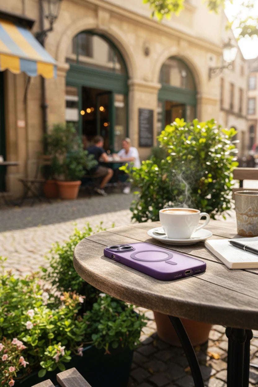 shockproof phone case For Phone Armor Magnetic Wireless Charging Case For iPhone Shockproof Lens Protection Cover Dark Purple Trust Media 365 iphone case TRUST 365 Media