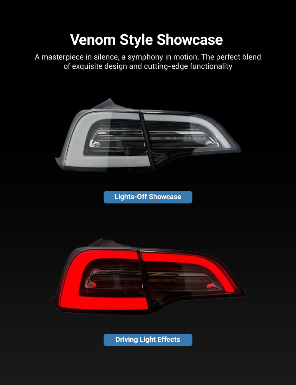 Tesla Model 3/Y Venom Style Tail Lights 丨Stylish Upgrade Tesery Official Store