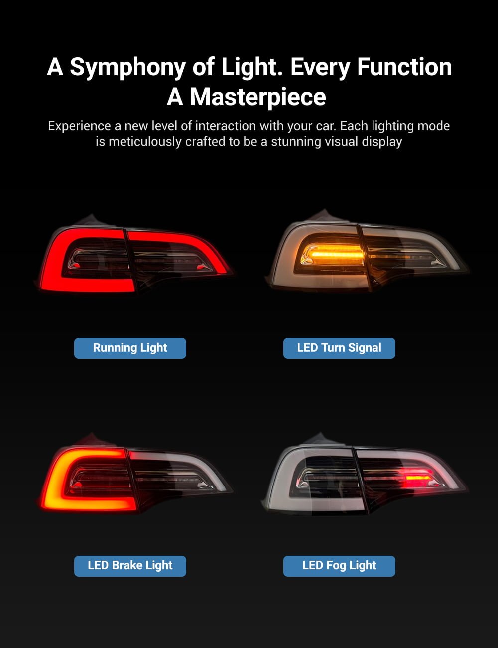 Tesla Model 3/Y Venom Style Tail Lights 丨Stylish Upgrade Tesery Official Store