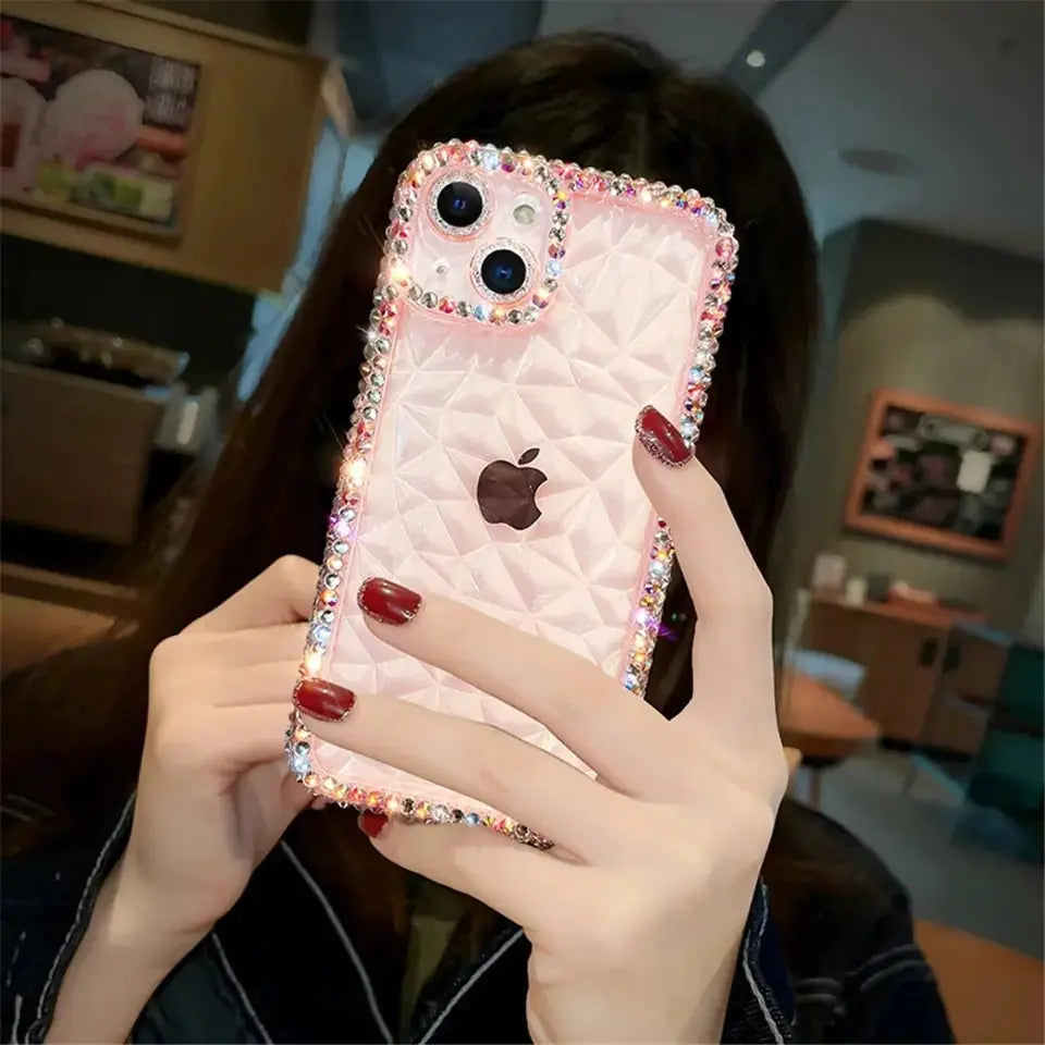 luxury smartphone case For Luxury Glitter Bling Diamond Smartphone Protective Casing Phonecase Shockproof Devices Generic