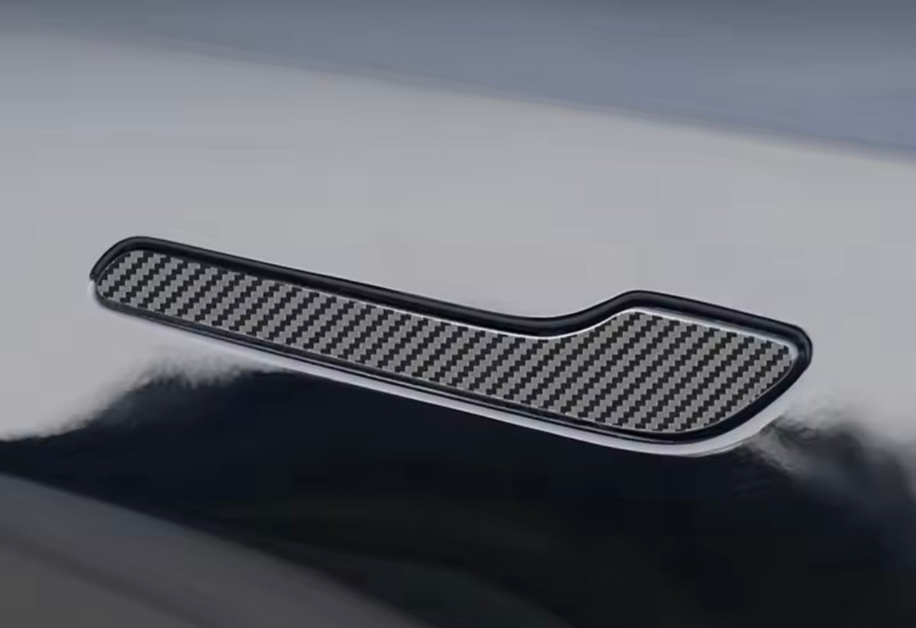 For Tesla Model 3 Y Carbon Fiber ABS Styling Premium Durable Accessories model3 2024 Car Door Handle Cover Protector Sticker