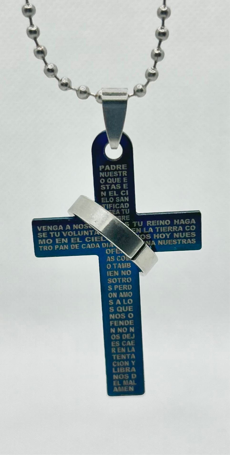 Lord’s Prayer en español and English stainless steel