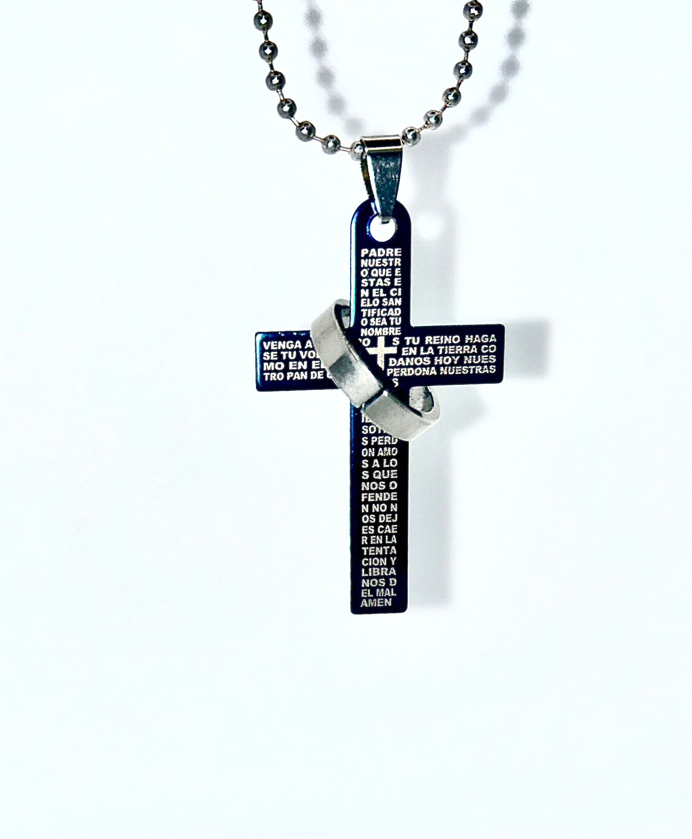 Lord’s Prayer en español and English stainless steel