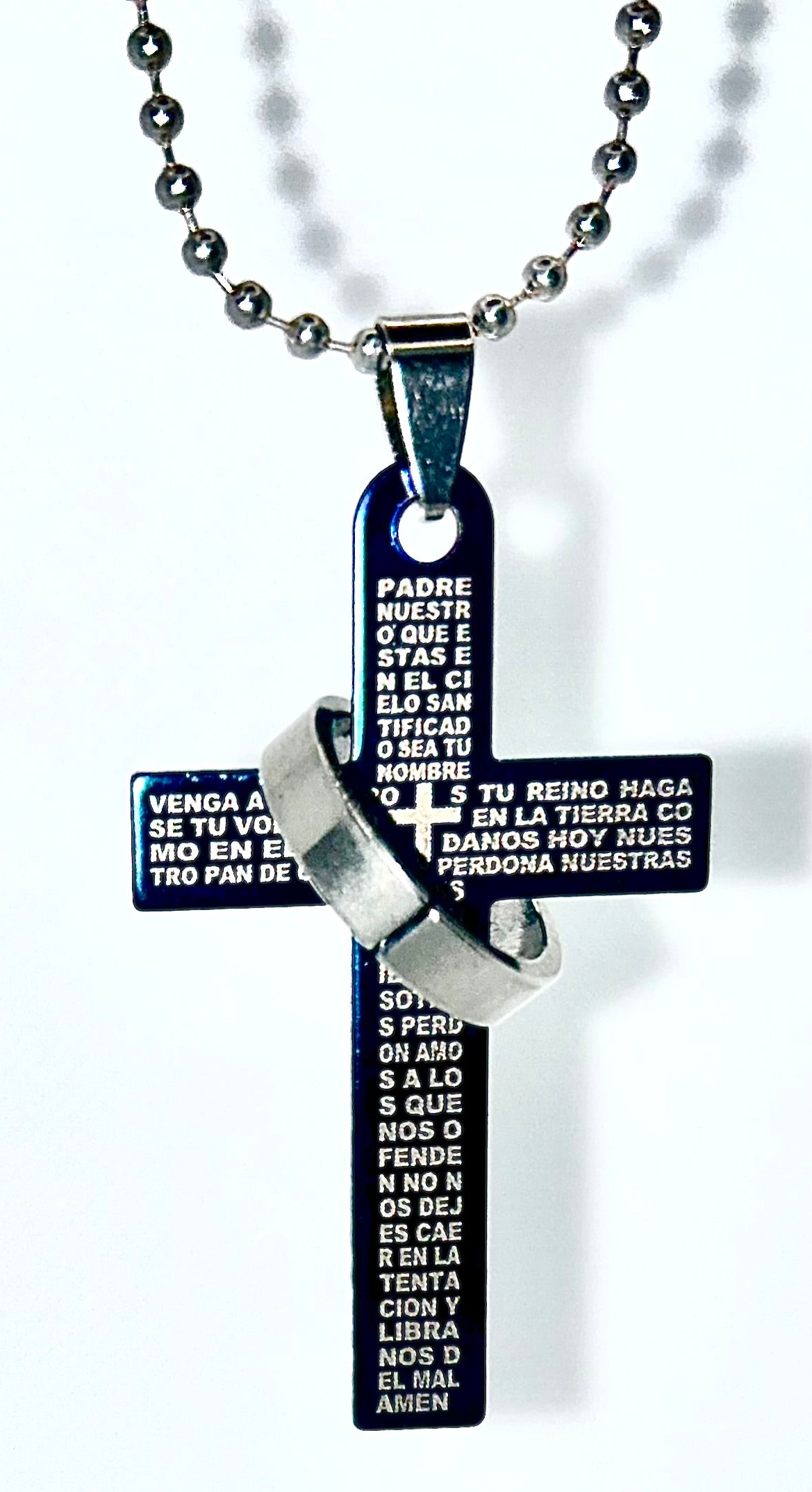 Lord’s Prayer en español and English stainless steel