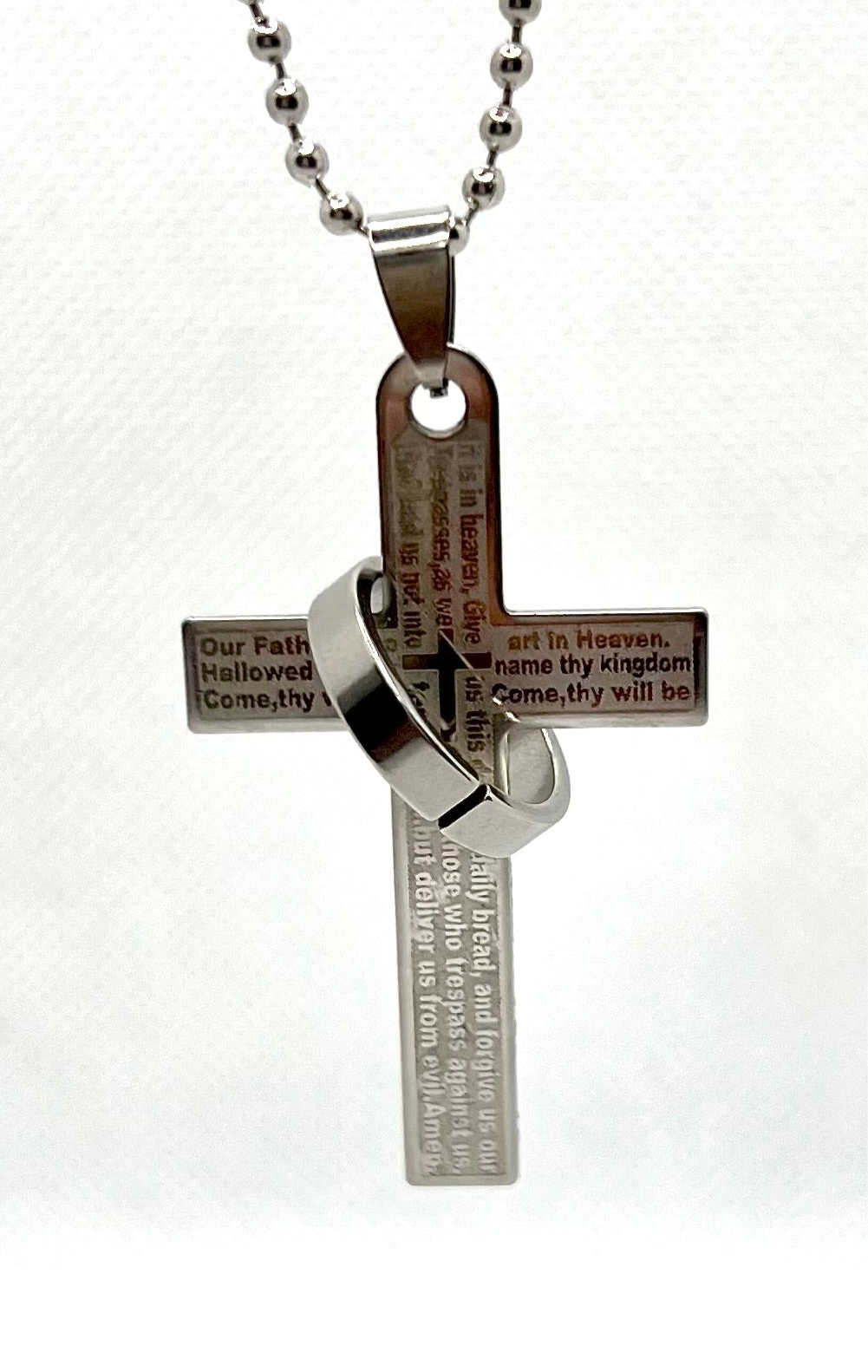 Lord’s Prayer en español and English stainless steel