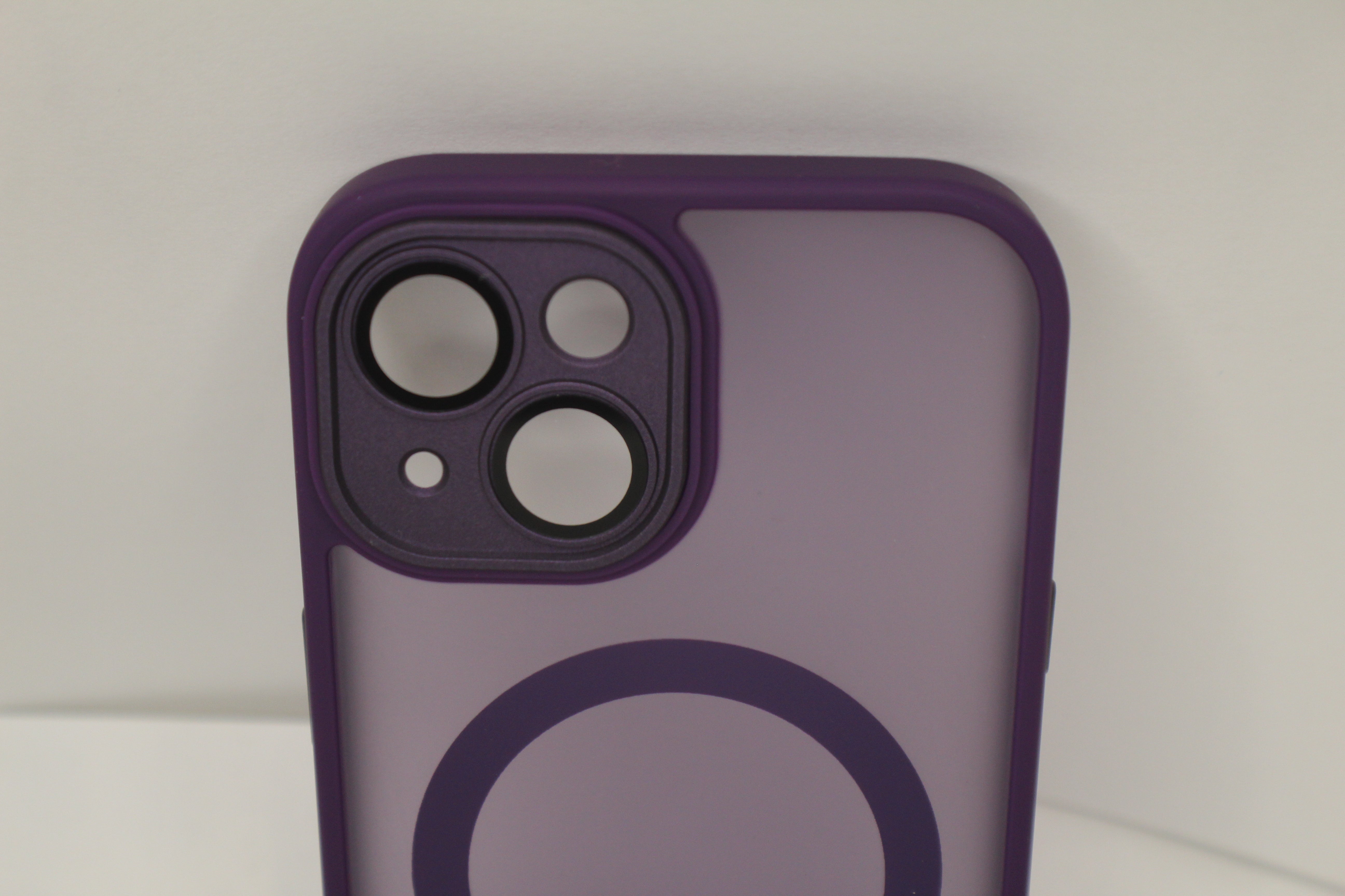 For Phone Armor Magnetic Wireless Charging Case For iPhone Shockproof Lens Protection Cover Dark Purple