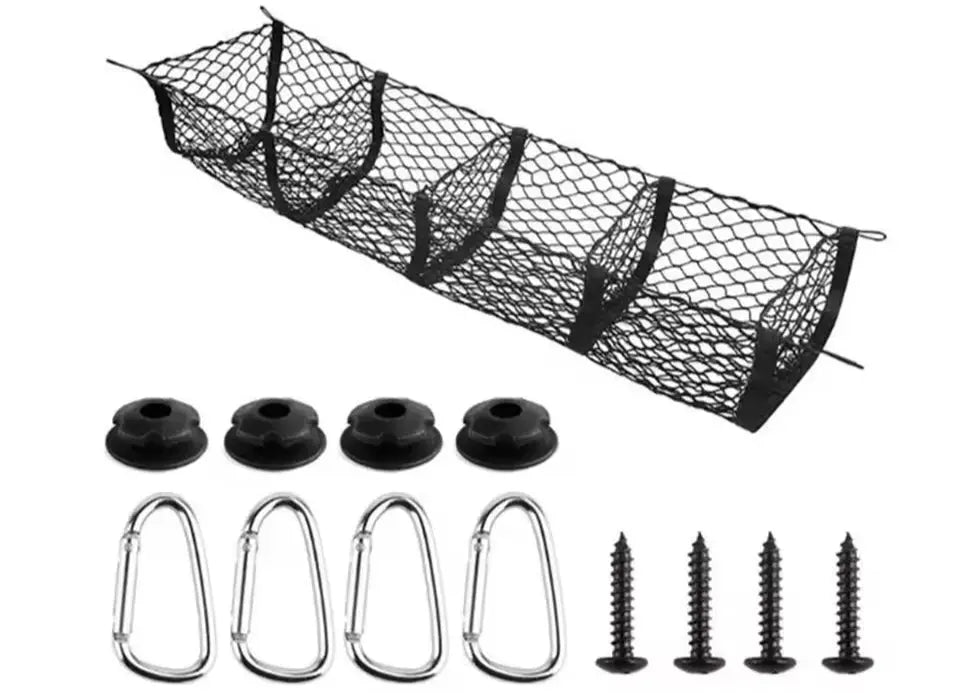 4 Pocket Car Trunk Luggage Net Storage For Cybertruck 2024 Car Storage Supplies Storage Net Auto Supplies Finishing Accessories Trunk Storage Generic