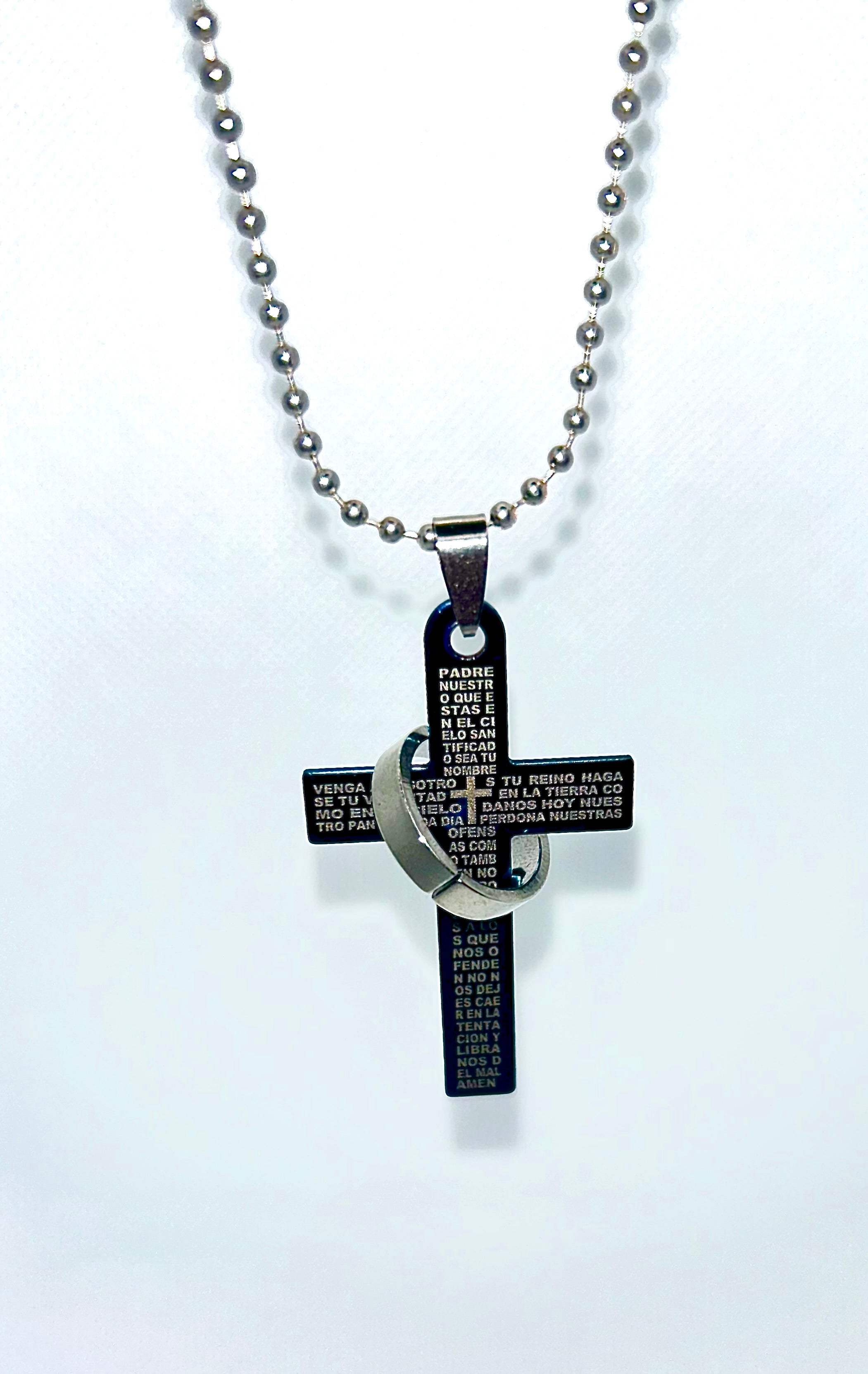 Lord’s Prayer en español and English stainless steel