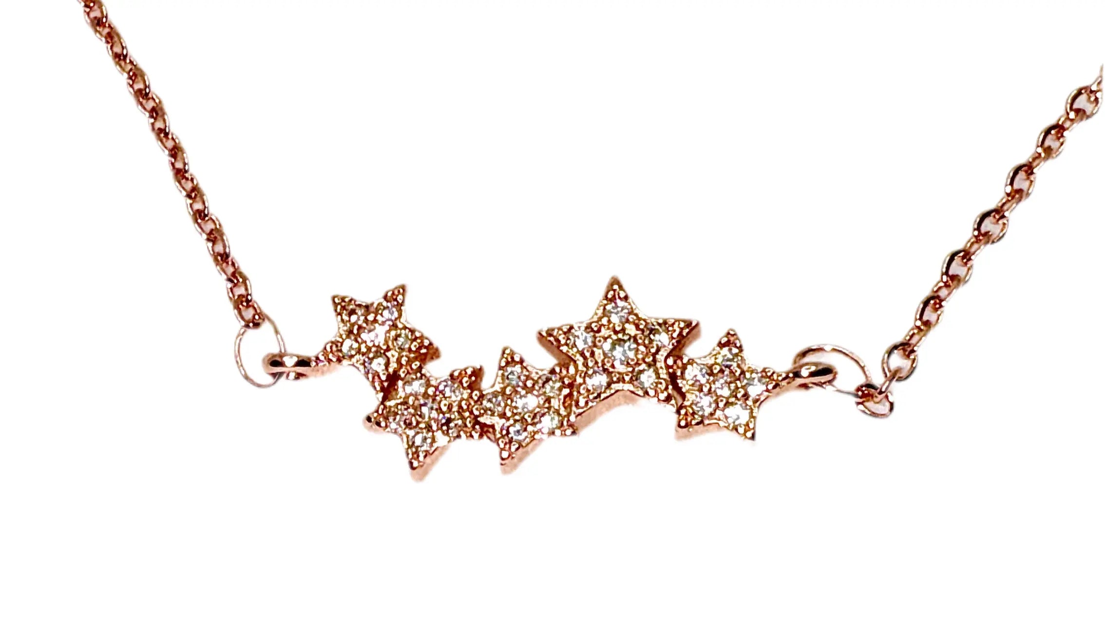 925 sterling silver necklace Delicate Falling Stars Pendant Necklace for Women Generic