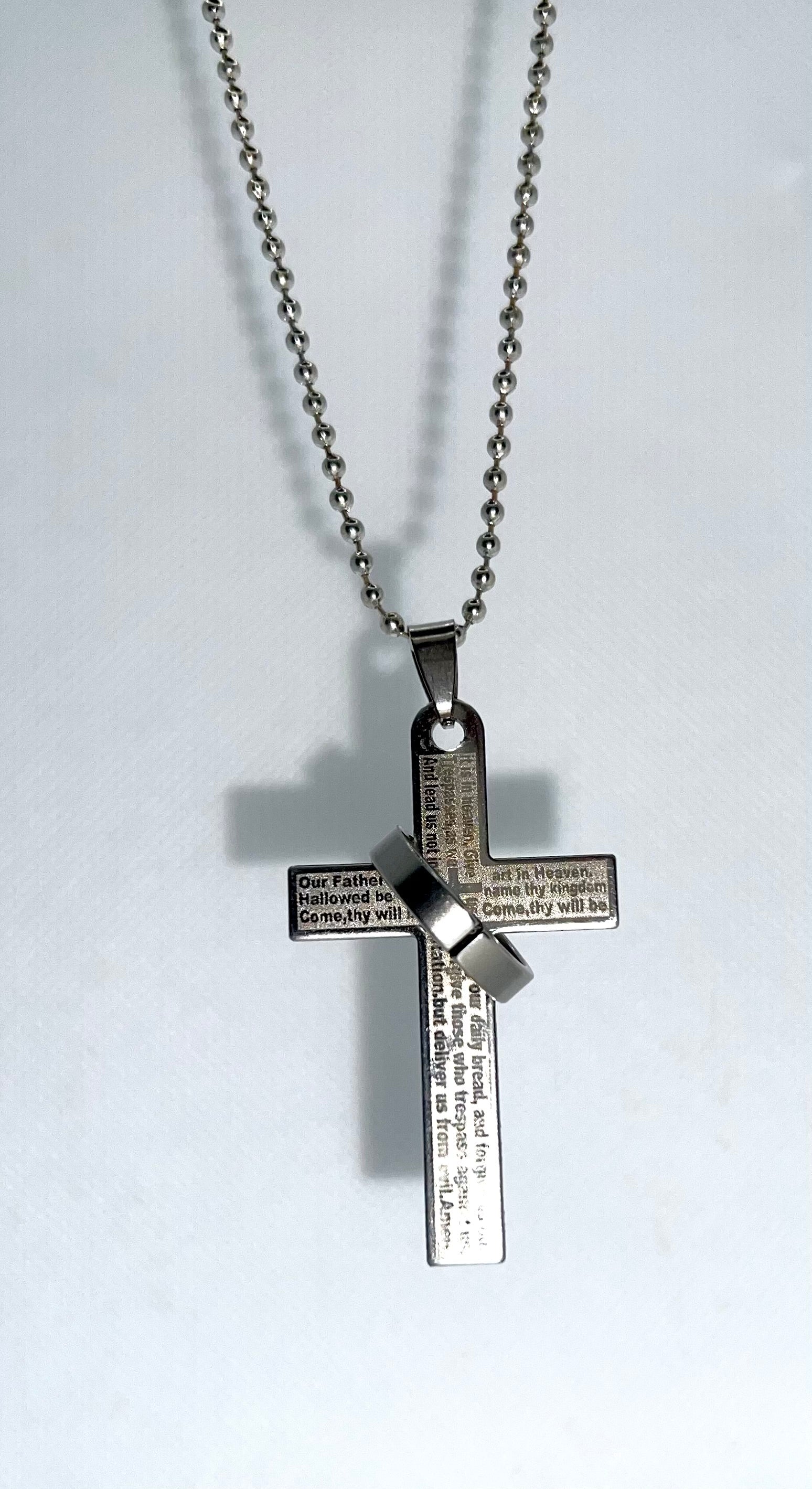 Lord’s Prayer en español and English stainless steel