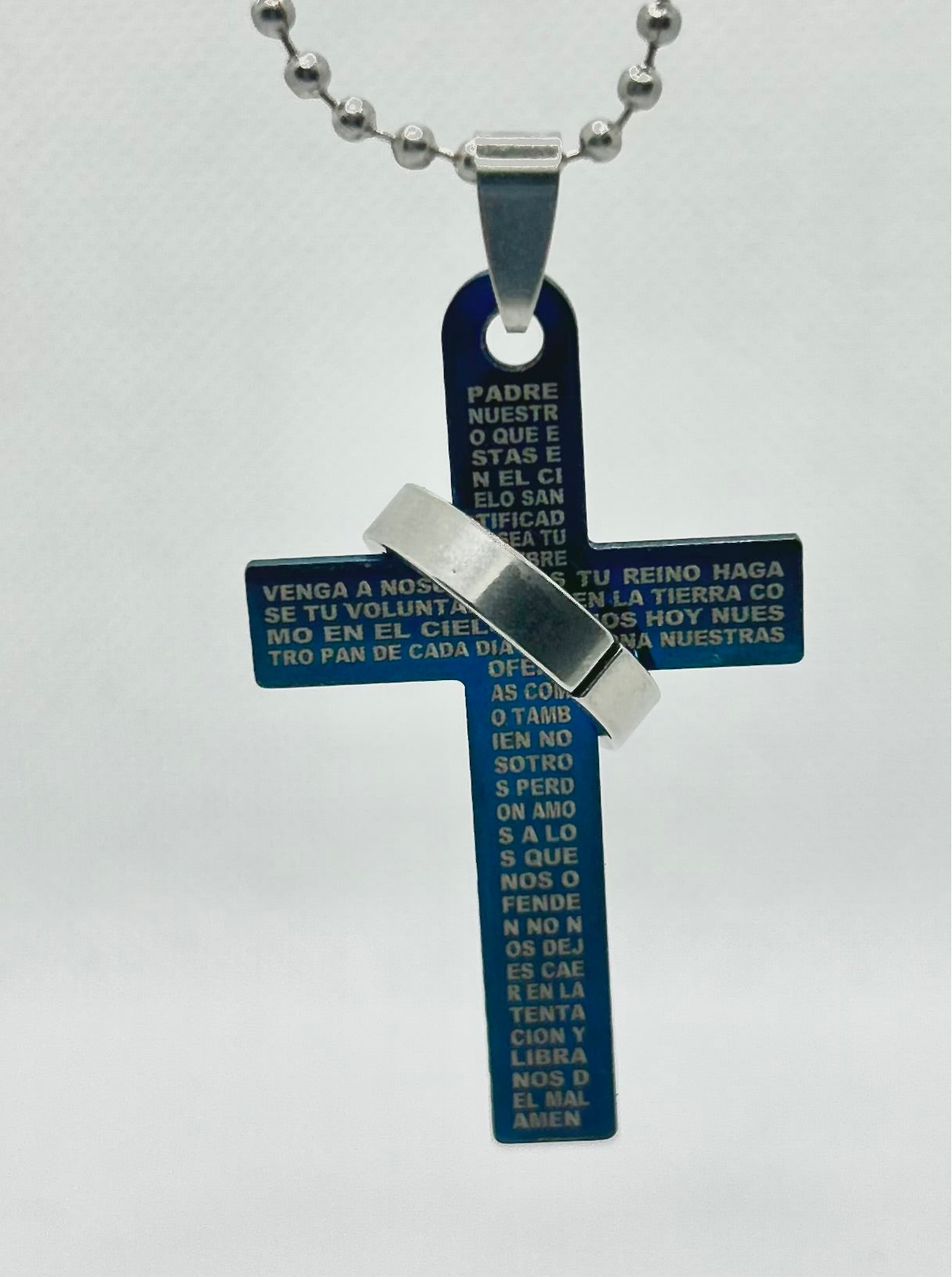 Lord’s Prayer en español and English stainless steel