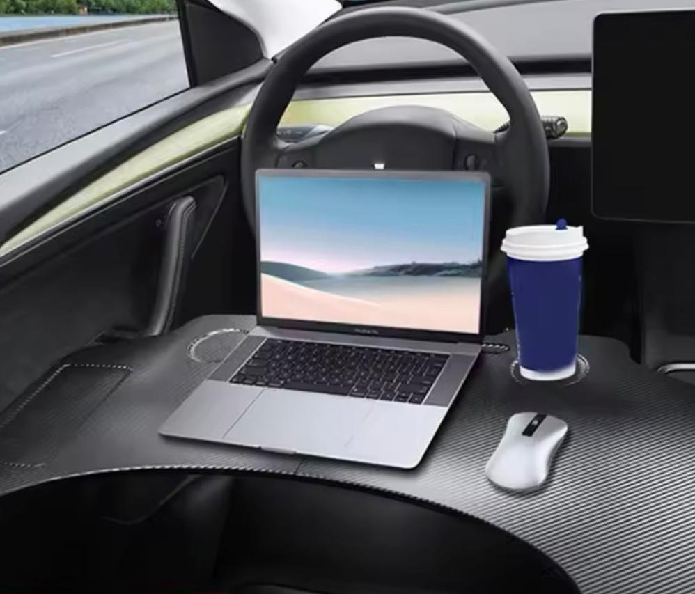 For Tray Table For Tesla Model 3 Model Y Folding Car Steering Wheel Board Laptop Foldable Desk Mount Eating Drinks Tray Holder