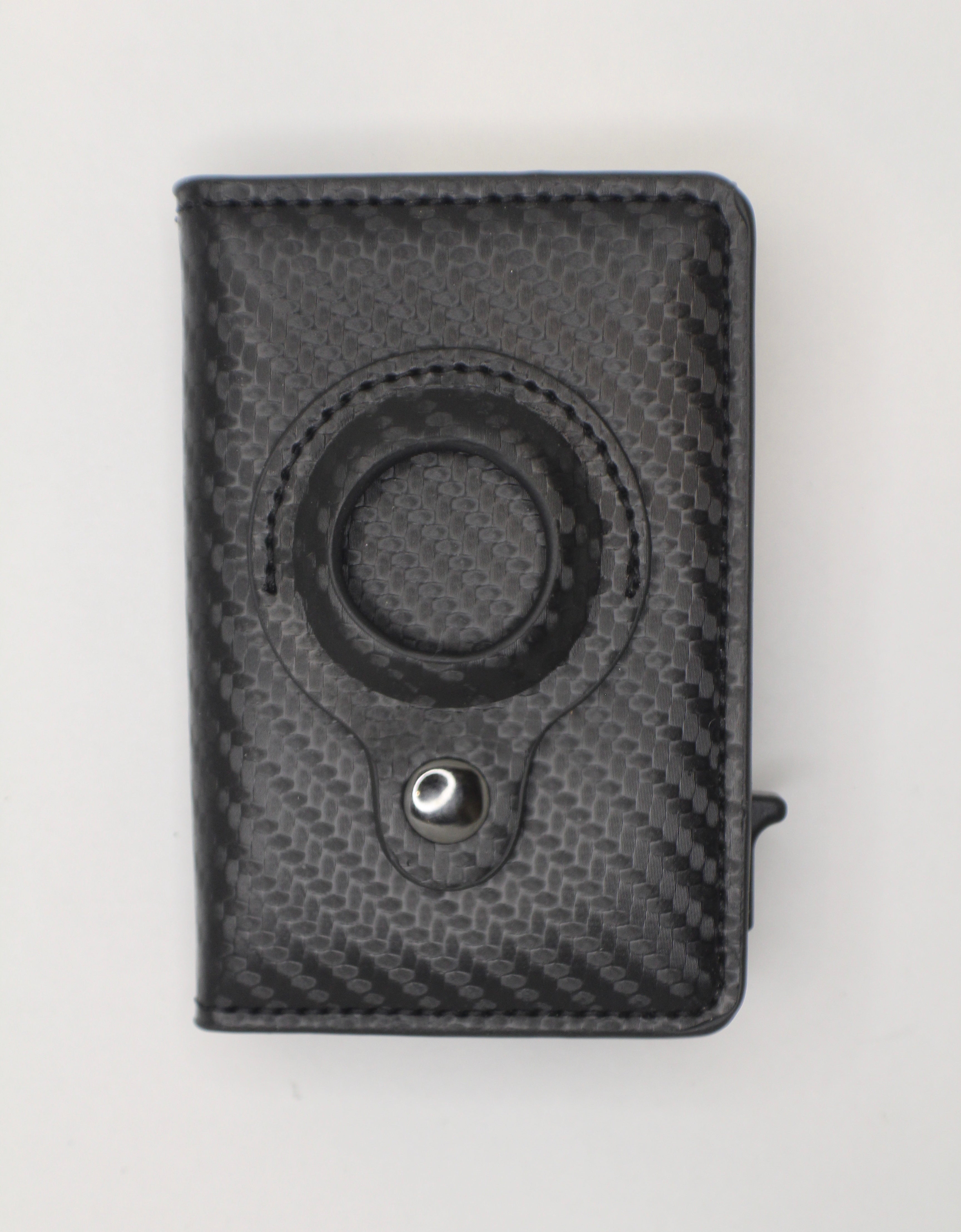 Wallet For Men tracking gps Carbon Black with Airtag holder