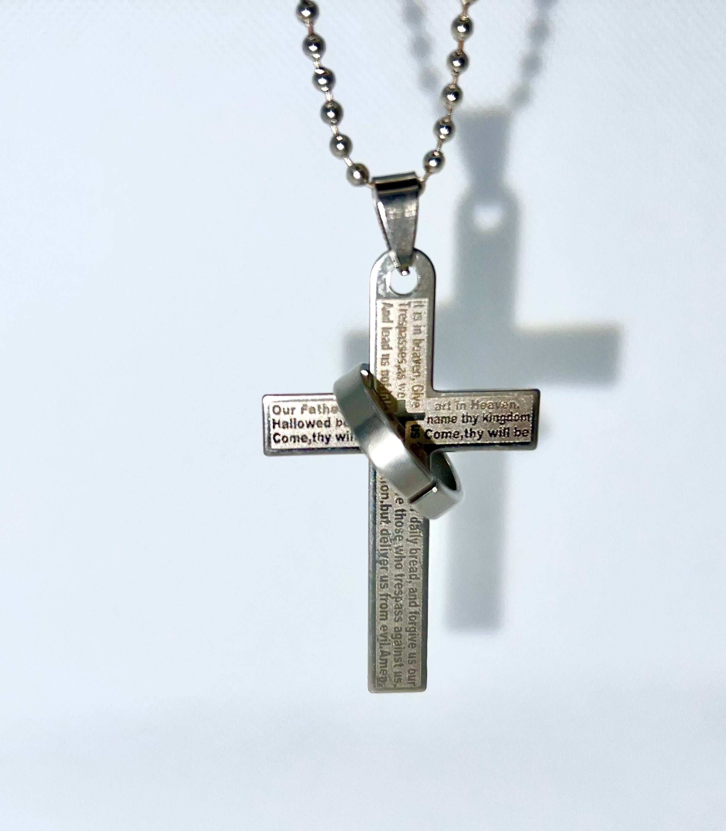 Lord’s Prayer en español and English stainless steel