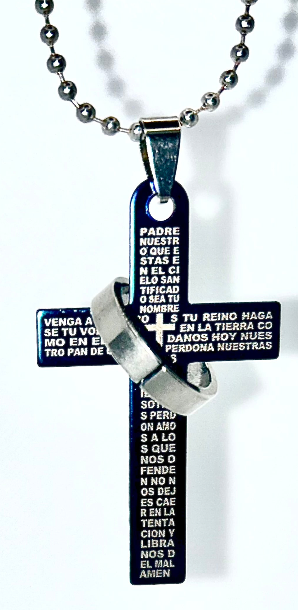 Lord’s Prayer en español and English stainless steel