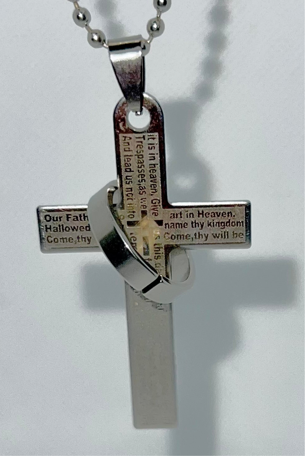 Lord’s Prayer en español and English stainless steel