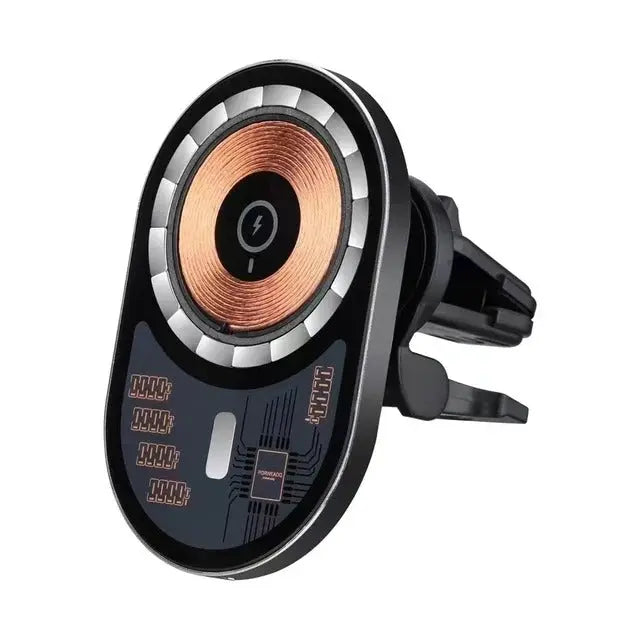 Experience Ultimate Convenience on the Go with our 15W Wireless Charging Magnet Car Mount – Say Goodbye to Cord Hassles and Keep Your Phone Charged Effortlessly! Generic