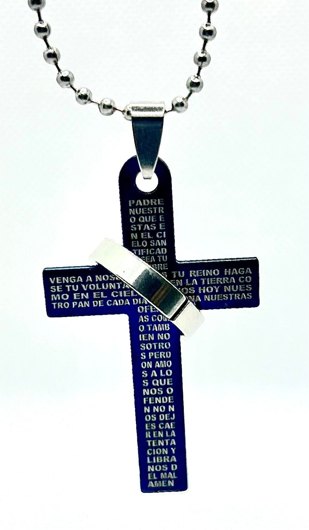 Lord’s Prayer en español and English stainless steel