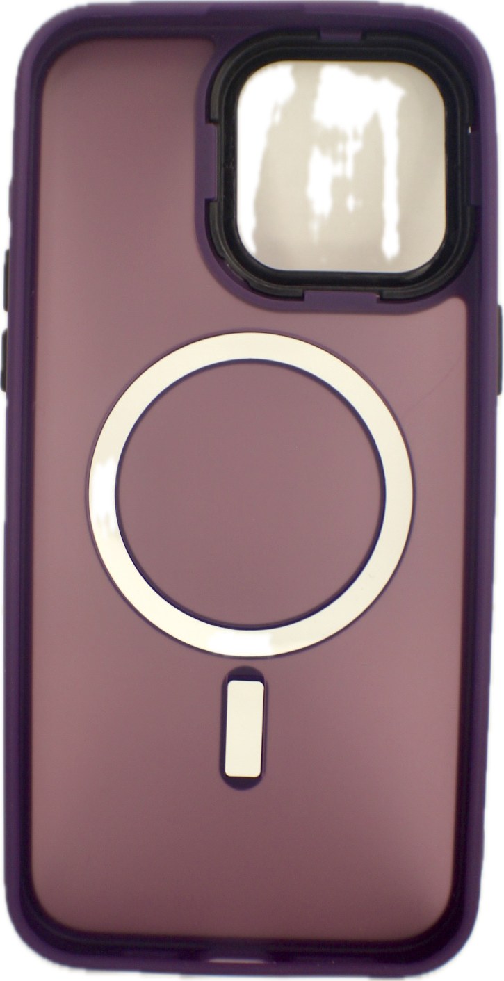 For Magnetic For iPhone 15 14 13 Pro Max Plus Magsafe Hard PC Bumper Cover Dark Purple