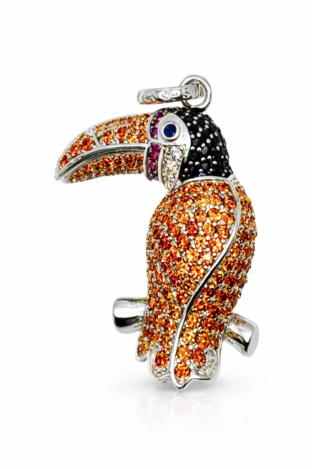 Fashion Jewelry Pendant Colorful Birds Toucan Brand Fashion 925 Sterling Silver Jewelry Europe Bijoux Accessories Gift For Woman Men Girls Trust Media 365   Pendant  TRUST 365 Media