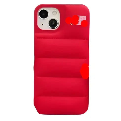 For Fashion Brand Down Jacket Phone Case For iPhone Red Phone Case Collection Generic