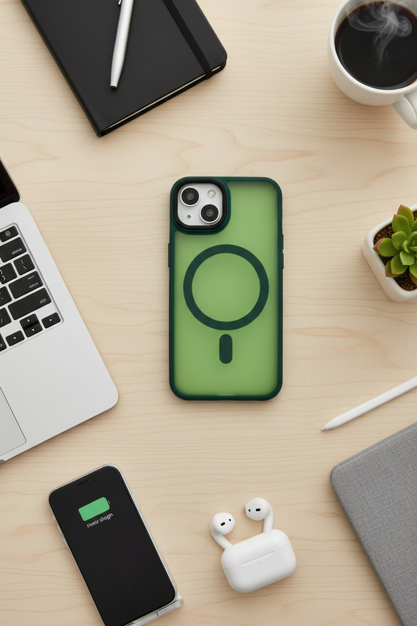 For Magnetic Luxury Matte For iPhone 15 14 13 12 11 Pro Max Plus Bumper Cover Dark Green Trust Media 365   iphone case  TRUST 365 Media