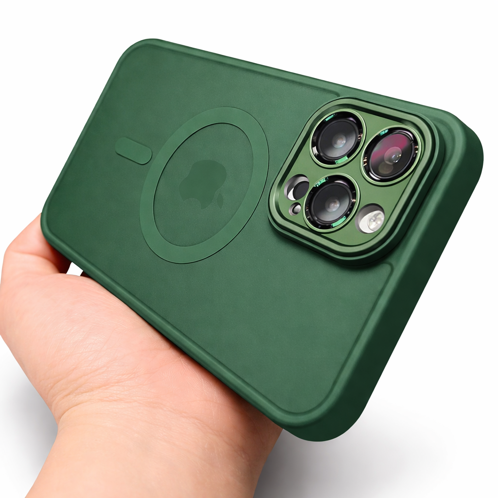 For Matte Armor Magnetic Wireless Shockproof Lens Protection Cover Matte Green Trust Media 365   iphone case  TRUST 365 Media