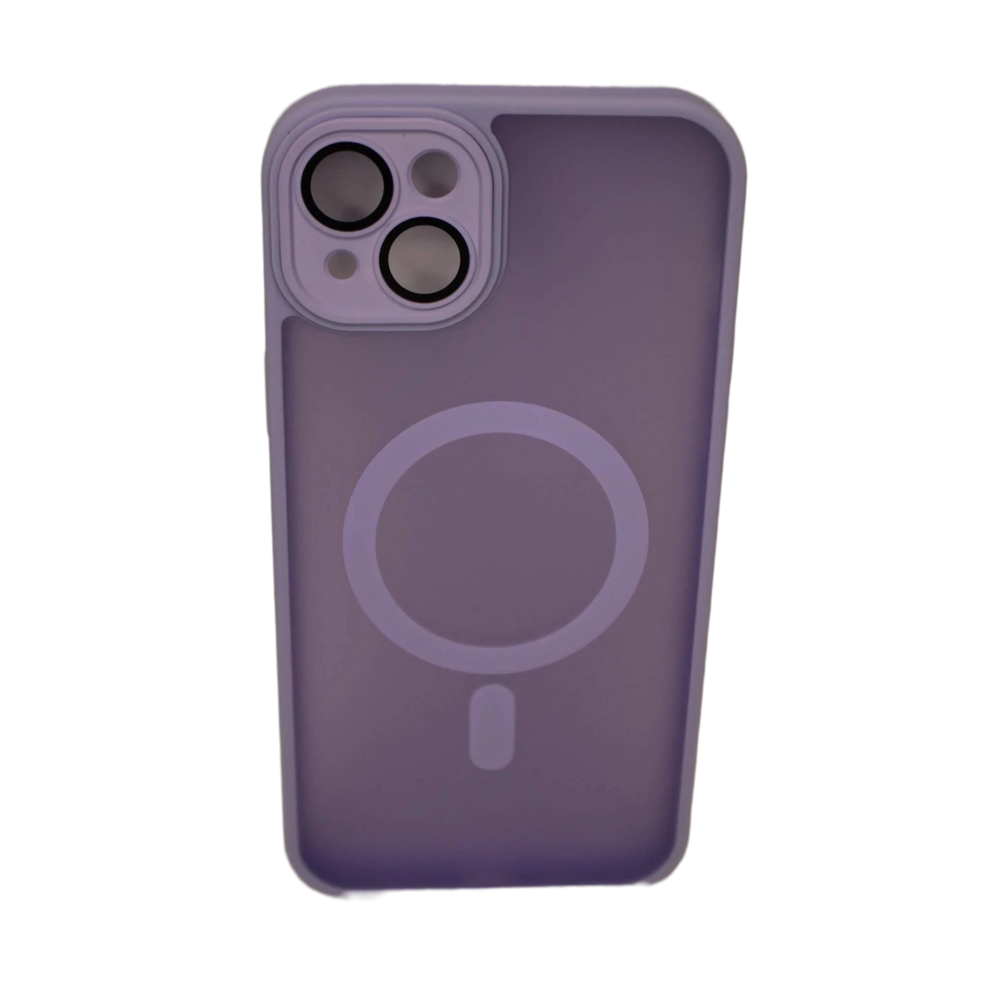 For Matte Magnetic Wireless Charging Case For iPhone Shockproof Lens Protection Cover Light Purple Trust Media 365   iphone case  TRUST 365 Media