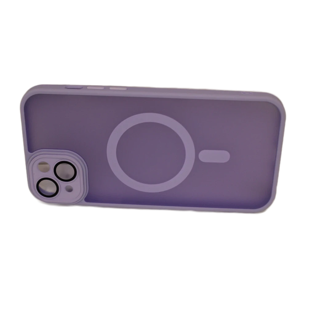 For Matte Magnetic Wireless Charging Case For iPhone Shockproof Lens Protection Cover Light Purple Trust Media 365   iphone case  TRUST 365 Media