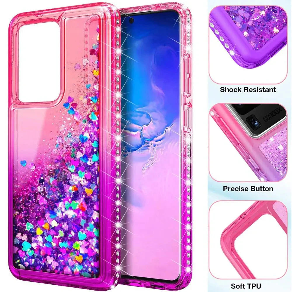 For Samsung S20 Ultra case Ultra 6.9 Liquid Glitter Trust Media 365   samsung-case