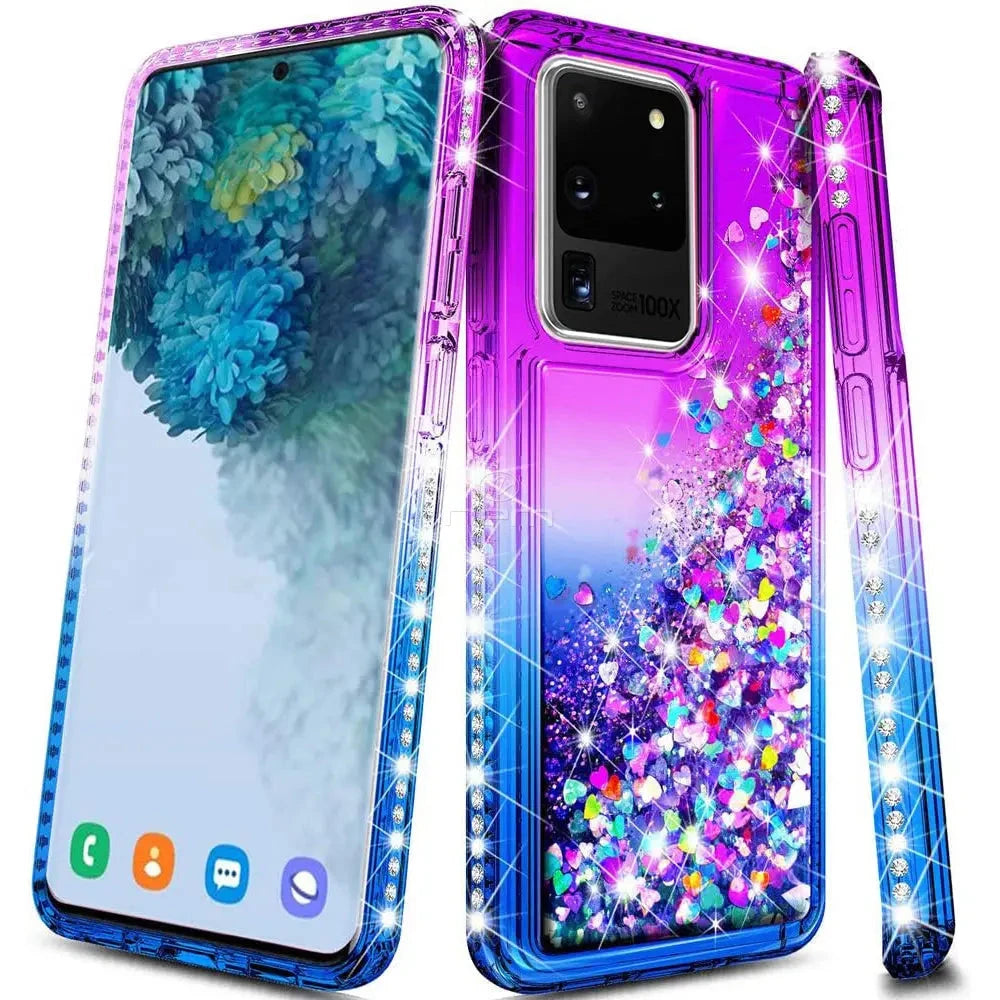 For Samsung S20 Ultra case Ultra 6.9 Liquid Glitter Trust Media 365   samsung-case