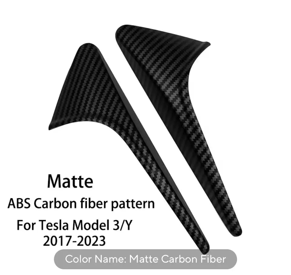 For Tesla Model 3/Y Side Camera Protection Cover Carbon Fiber Fender Trim Cover Car Modification Accessories Tesla 2017-2024 Generic