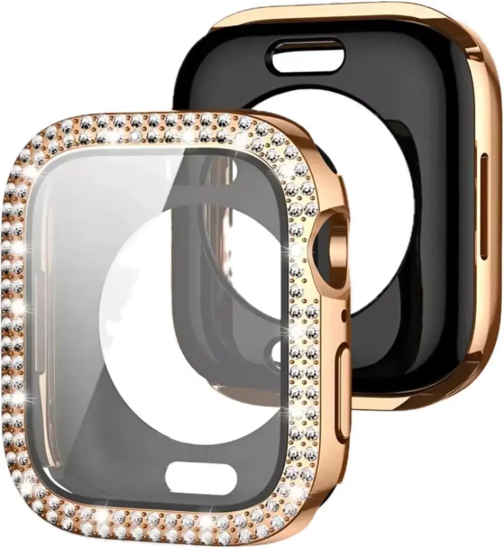 For Watch Cover with Bling Glass with Cover for Apple Watch Case Generic