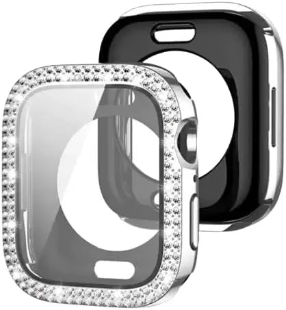 For Watch Cover with Bling Glass with Cover for Apple Watch Case Generic