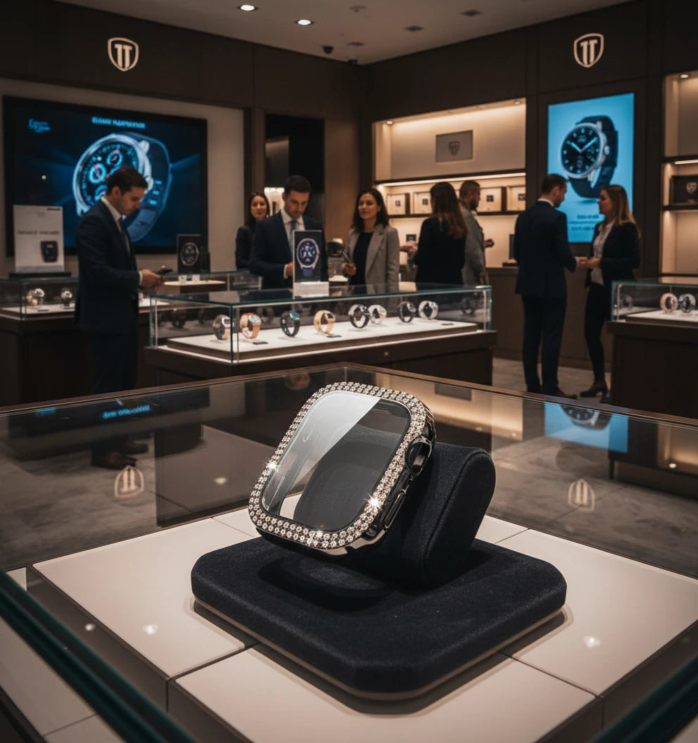 For Watch Cover with Bling kiGlass with Cover for Apple Watch Case Trust Media 365   iwatch screen protector  TRUST 365 Media