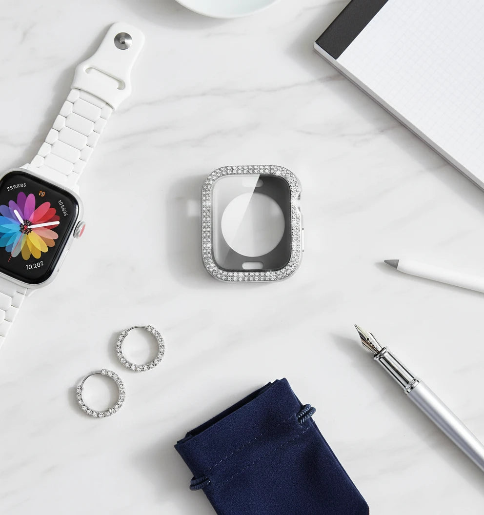 For Watch Cover with Bling kiGlass with Cover for Apple Watch Case Trust Media 365   iwatch screen protector  TRUST 365 Media