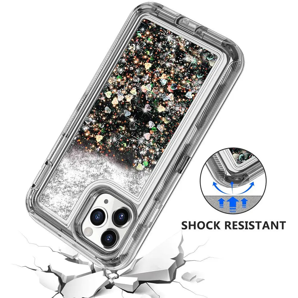 For iPhone 11 case Liquid Glitter Defender Cases Trust Media 365   iphone-case