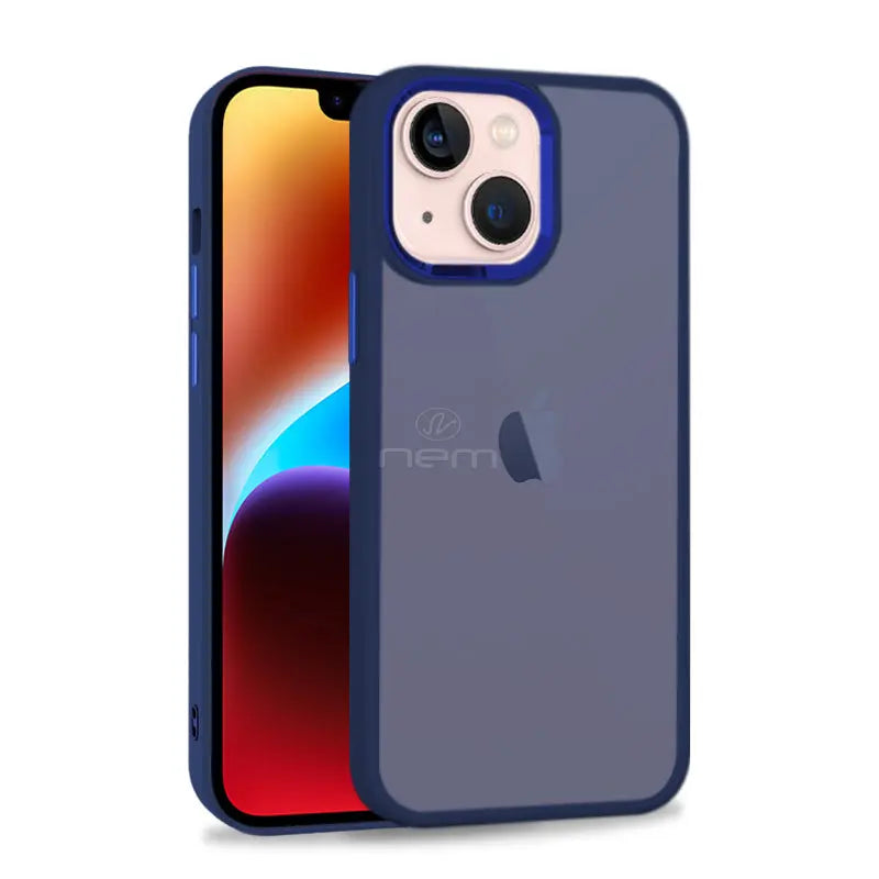 For iPhone 14 6.1" Pro Matt Bumper TPC Case - Blue Generic